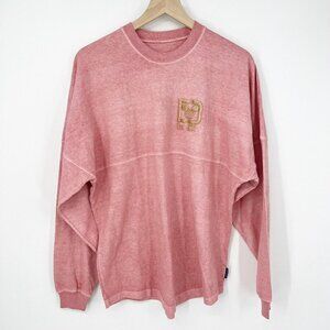 Walt Disney World Briar Rose Gold Glitter Spirit Jersey Oversized T-Shirt Sz S